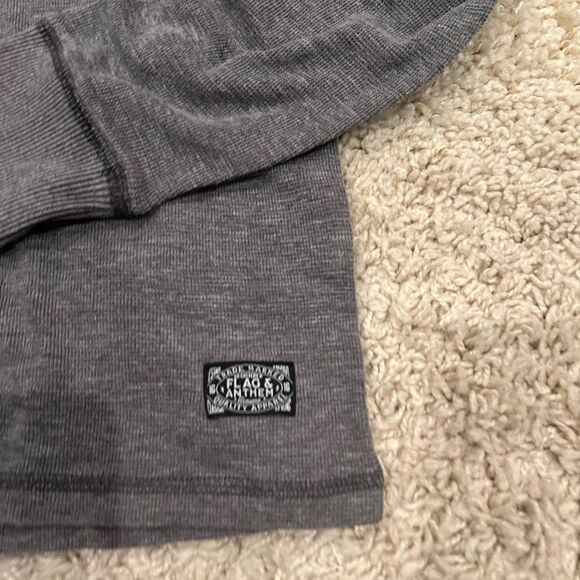 men’s flag and anthem gray hooded long sleeve - Picture 2 of 4